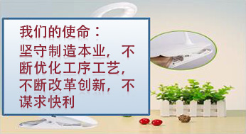 我們的使命：堅(jiān)守制造本業(yè)，不斷優(yōu)化工序工藝，不斷改革創(chuàng)新，不謀求快利